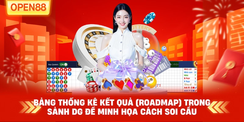 Bảng thống kê kết quả trong sảnh DG để minh họa cách soi cầu