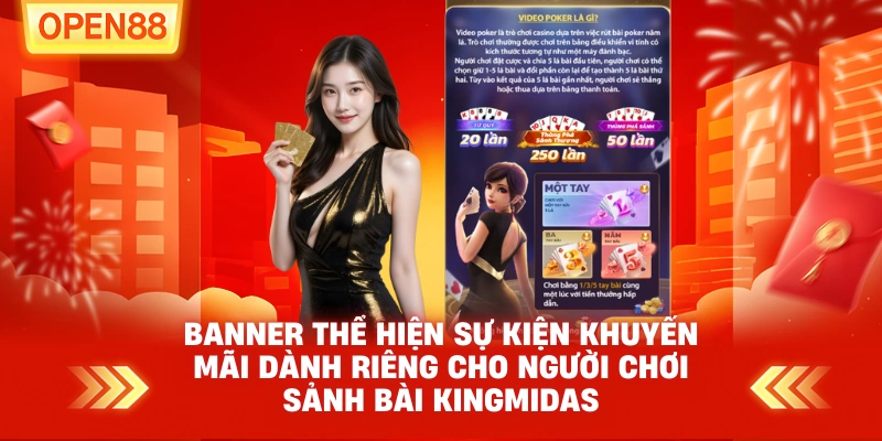 Sự kiện khuyến mãi dành riêng cho người chơi sảnh bài KingMidas