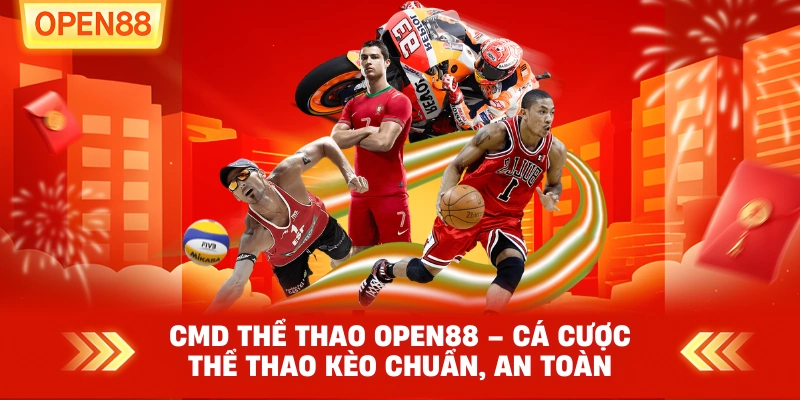 Giao diện CMD thể thao OPEN88 hiển thị kèo bóng đá trực tuyến